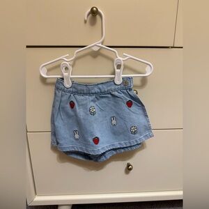 H&M Light Blue Kids Shorts with Embroidered Details